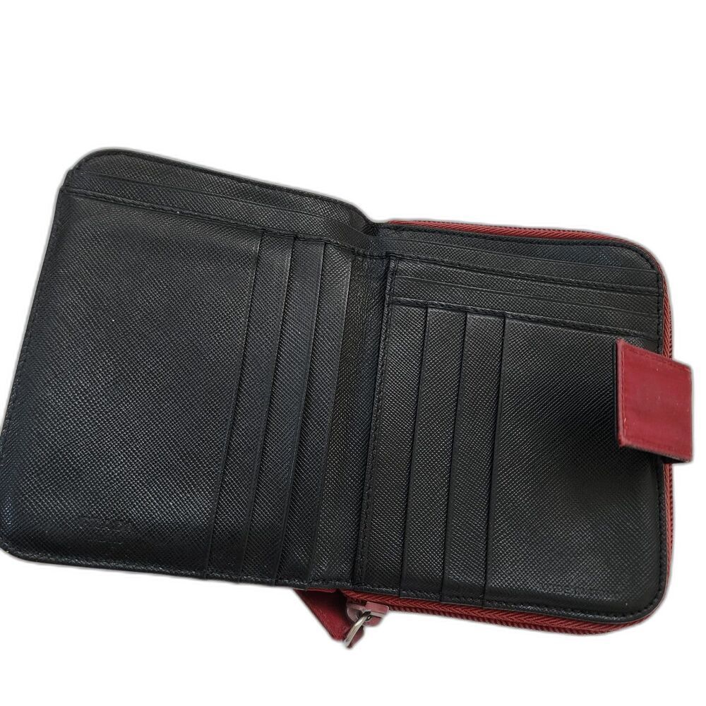 Prada Portafoglio Tessuto Zip Nylon Leather Wallet With COA and Box - Picture 7 of 16
